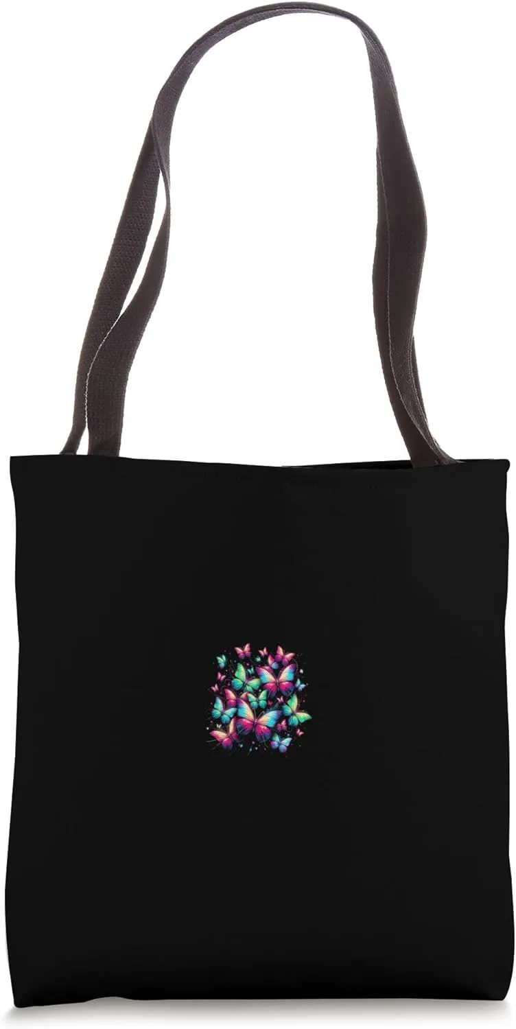Vibrant Butterflies Illustration - Beautiful Swarm Tote Bag