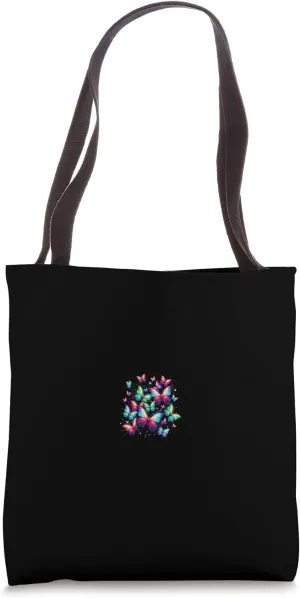 Vibrant Butterflies Illustration - Beautiful Swarm Tote Bag