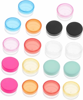 VICASKY 100pcs Cream Boxes for Cosmetics Sample Bottles Household Lotion Containers Round Face Storage