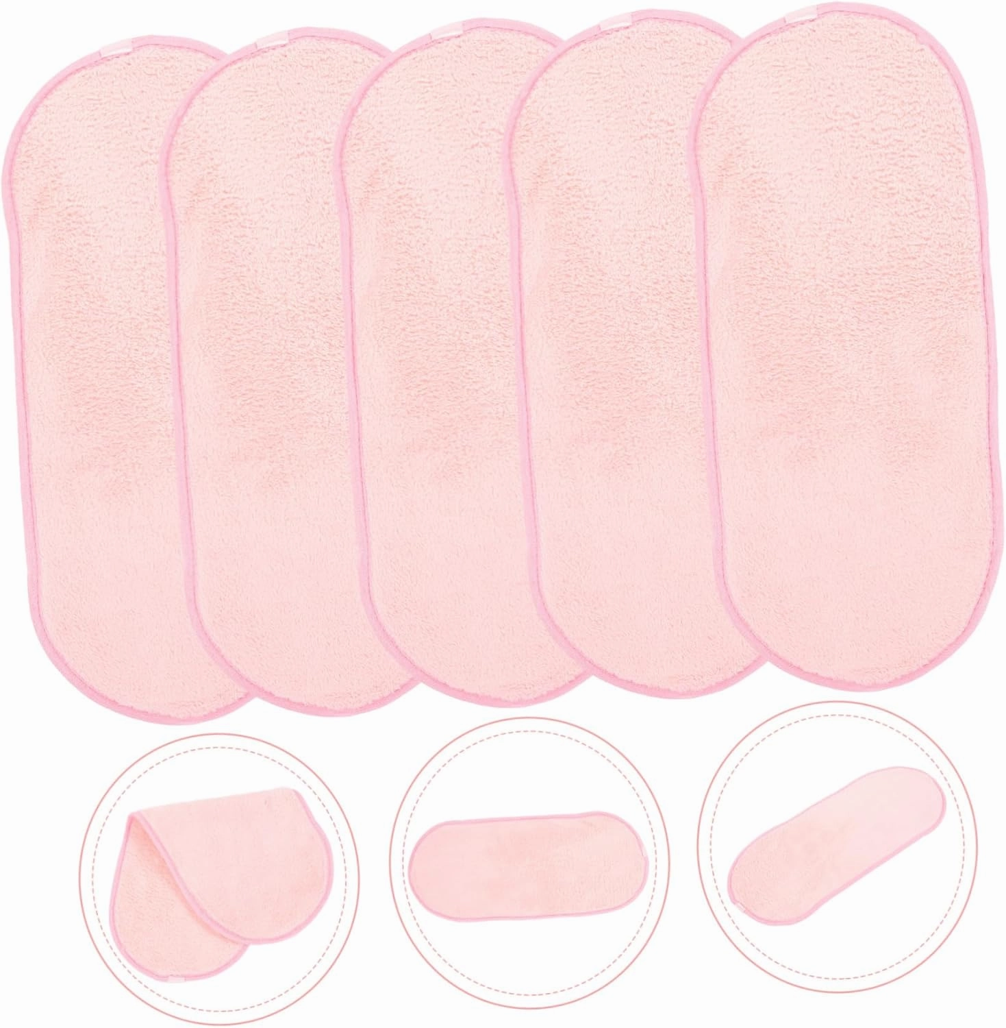 VICASKY 4sets Fleece Face Washing Cloths Portable Makeup Removal Towels for Outdoor Camping Travel Soft Facial Cleaning Towels for Gentle Skin Care 5pcs*4