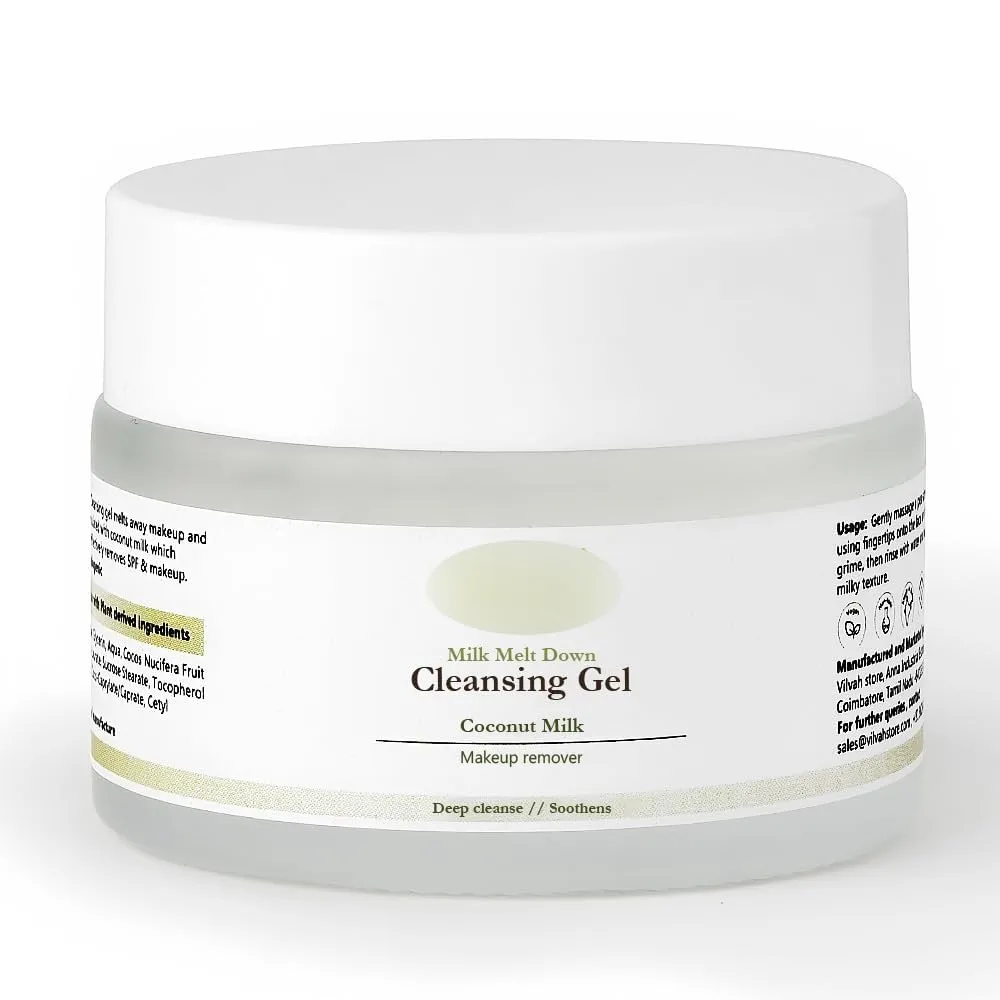Vilv.ah Sto.re Cleansing Gel | Makeup Remover | Removes Stubborn Makeup | Non-Comedogenic | Unclogs Pores | For Both Men And Women | 50 ML