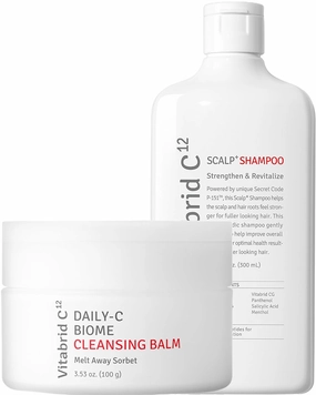 VITABRID Scalp  Shampoo for DHT Blocker, Hair Loss Relief   Daily-C Biome Cleansing Balm Bundle
