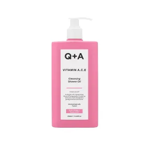 Vitamin A.C.E Cleansing Shower Oil, blend of vitamin-rich Fruit Extracts and Oils, plus a Superfood Complex supporting skin barrier whilst delivering an ultra-gentle cleanse, 250ml