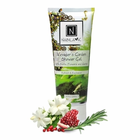 Voyager’s Garden Shower Gel Refreshing Body Wash with Fruits, Flowers & Herbs, 6.7 oz - Naturally Derived, Sulfate-Free, Paraben-Free - Made in the USA
