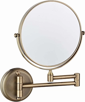 Wall Mounted Makeup Mirror with Magnification, Two-Sided Bathroom Mirror, 360°rotatable, The Stand can be Folded and Unfolded, Gifts for Handsome Men and Women, for Makeup and face Cleansing.-10X||D