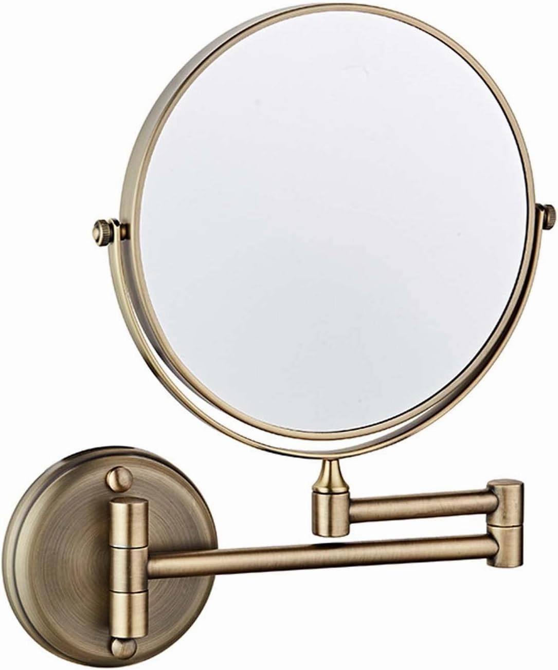 Wall Mounted Makeup Mirror with Magnification, Two-Sided Bathroom Mirror, 360°rotatable, The Stand can be Folded and Unfolded, Gifts for Handsome Men and Women, for Makeup and face Cleansing.-10X||D