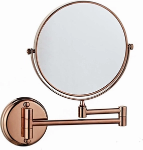 Wall Mounted Makeup Mirror with Magnification, Two-Sided Bathroom Mirror, 360°rotatable, The Stand can be Folded and Unfolded, Gifts for Handsome Men and Women, for Makeup and face Cleansing.-10X||E