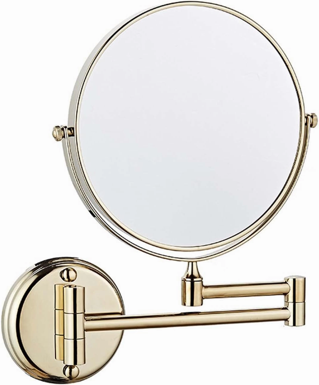 Wall Mounted Makeup Mirror with Magnification, Two-Sided Bathroom Mirror, 360°rotatable, The Stand can be Folded and Unfolded, Gifts for Handsome Men and Women, for Makeup and face Cleansing.-10X||F