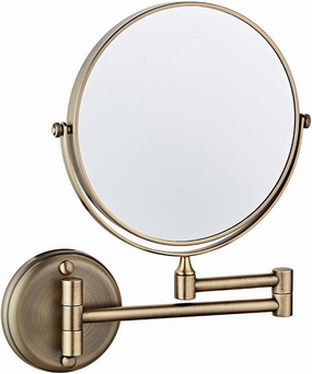 Wall Mounted Makeup Mirror with Magnification, Two-Sided Bathroom Mirror, 360°rotatable, The Stand can be Folded and Unfolded, Gifts for Handsome Men and Women, for Makeup and face Cleansing.-3X||D