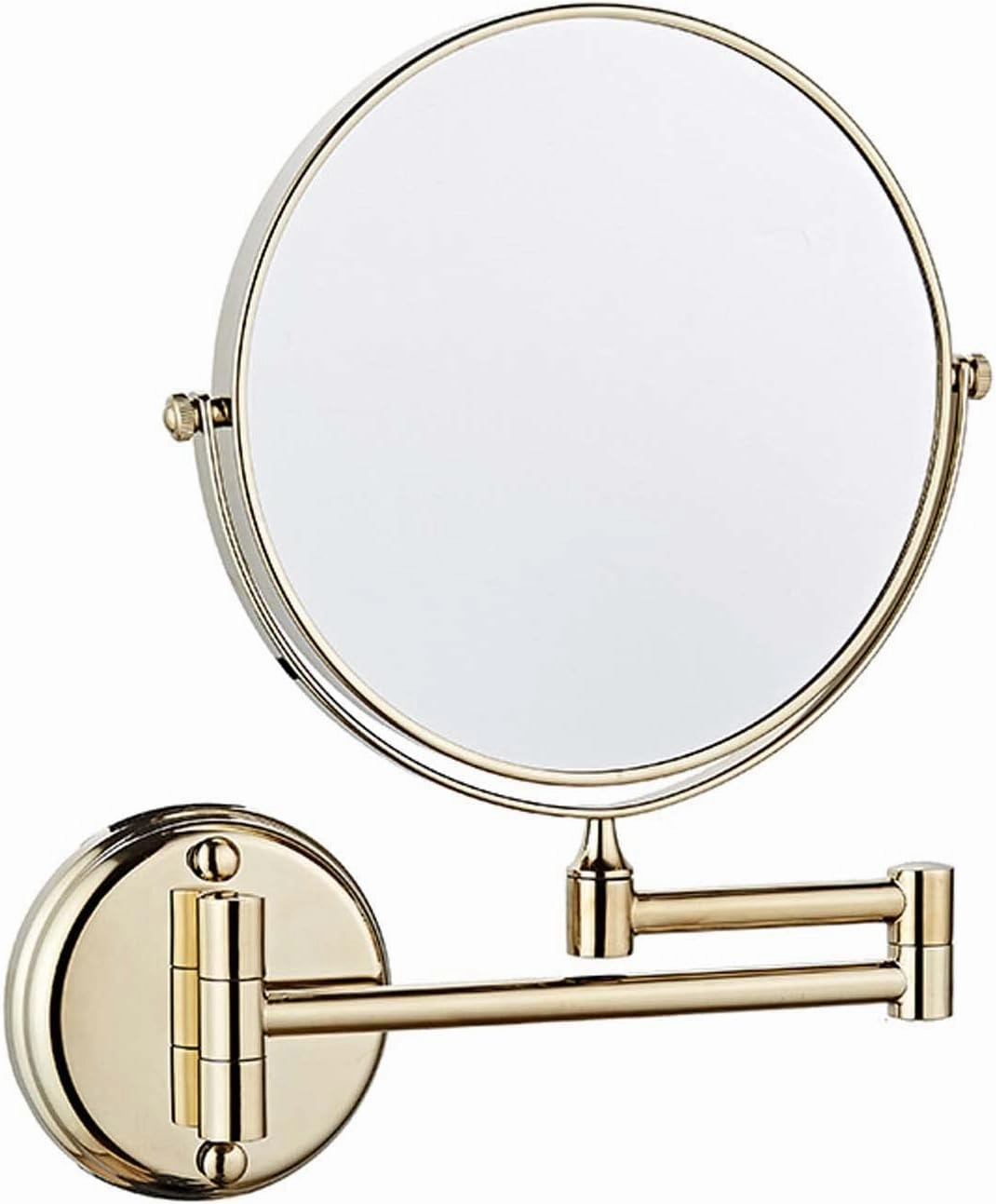 Wall Mounted Makeup Mirror with Magnification, Two-Sided Bathroom Mirror, 360°rotatable, The Stand can be Folded and Unfolded, Gifts for Handsome Men and Women, for Makeup and face Cleansing.-3X||F
