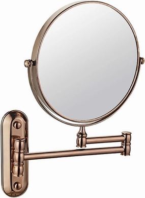 Wall Mounted Makeup Mirror with Magnification, Two-Sided Bathroom Mirror, 360°rotatable, The Stand can be Folded and Unfolded, Gifts for Handsome Men and Women, for Makeup and face Cleansing.-5X||F