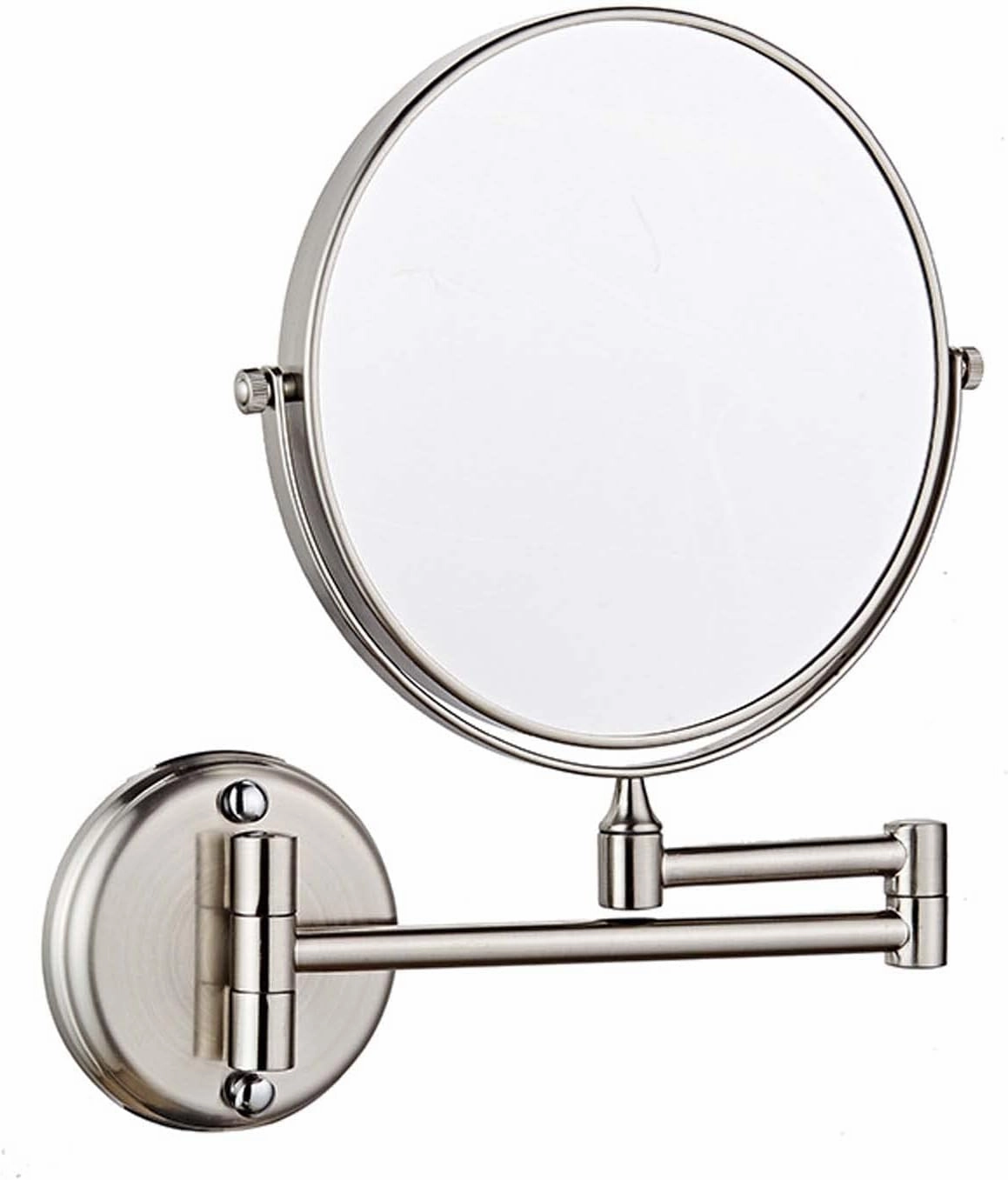 Wall Mounted Makeup Mirror with Magnification, Two-Sided Bathroom Mirror, 360°rotatable, The Stand can be Folded and Unfolded, Gifts for Handsome Men and Women, for Makeup and face Cleansing.-5X||G