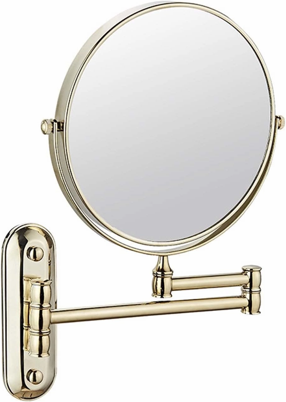 Wall Mounted Makeup Mirror with Magnification, Two-Sided Bathroom Mirror, 360°rotatable, The Stand can be Folded and Unfolded, Gifts for Handsome Men and Women, for Makeup and face Cleansing.-7X||B