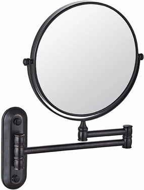 Wall Mounted Makeup Mirror with Magnification, Two-Sided Bathroom Mirror, 360°rotatable, The Stand can be Folded and Unfolded, Gifts for Handsome Men and Women, for Makeup and face Cleansing.-7X||G