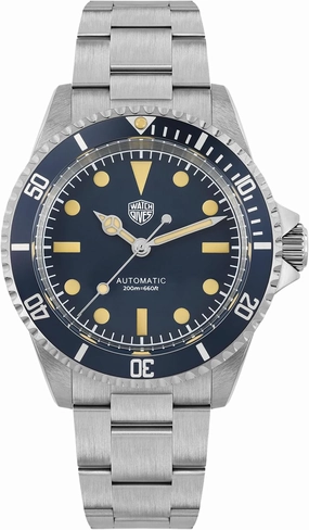 watchdives Dive Watches for Men, WD79090 Vintage Sub Watch NH35 Automatic 20Bar Men Watch 40mm Domed Sapphire Crystal Wristwatch Blue Dial