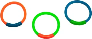 Water Sports Lighted Dive Rings Set, Fun Underwater Swimming Pool Toys for Kids and Adults, Assorted Colors, 8" x 7"