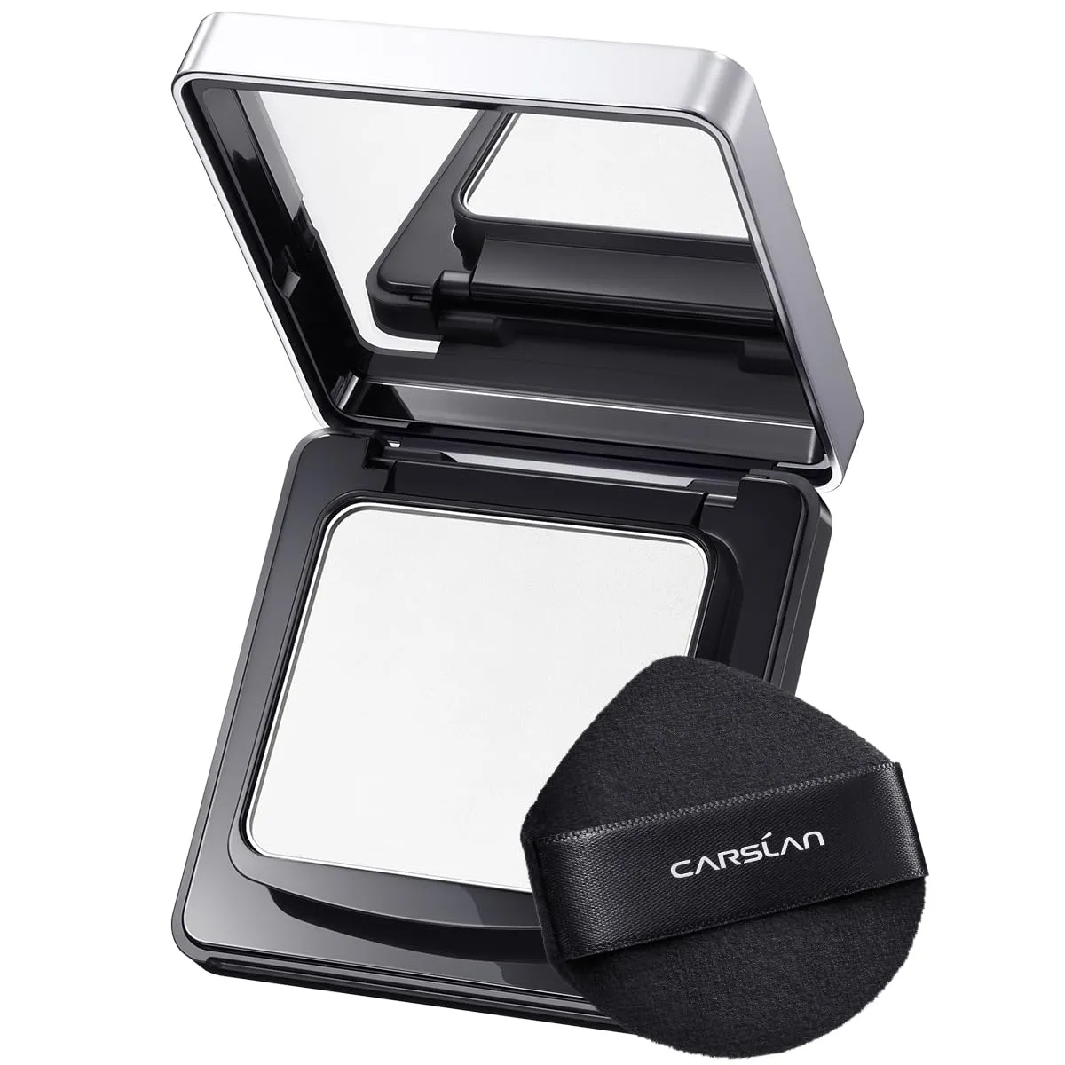 Waterproof Face Pressed Powder Compact, 24H Longlasting Oil Control Pressed Setting Powder Talc-Free Makeup, Shine Free, Poreless, Smooth, 02 for oily skin (0.28Oz)