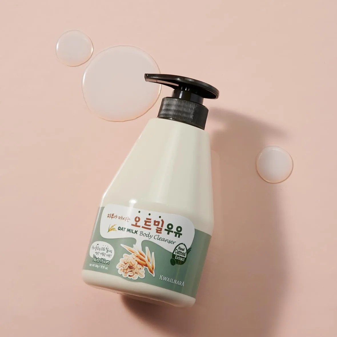 WELCOS KWAILNARA Oat Milk Body Wash – Korean Body Wash with Oat Extract for Nourished and Soothed Skin 560 g / 19.75 oz.