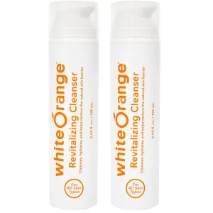 White Orange Revitalizing Cleanser, Ultra Hydrating Facial Cleanser with Hyaluronic Acid and 11 Botanicals including Orange Oil, Sulfate and Paraben-Free, 2 Pack