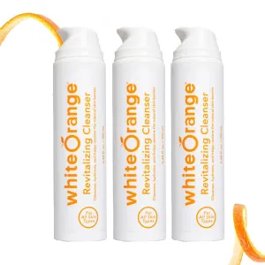 White Orange Revitalizing Cleanser, Ultra Hydrating Facial Cleanser with Hyaluronic Acid and 11 Botanicals including Orange Oil, Sulfate and Paraben-Free, 3 Pack