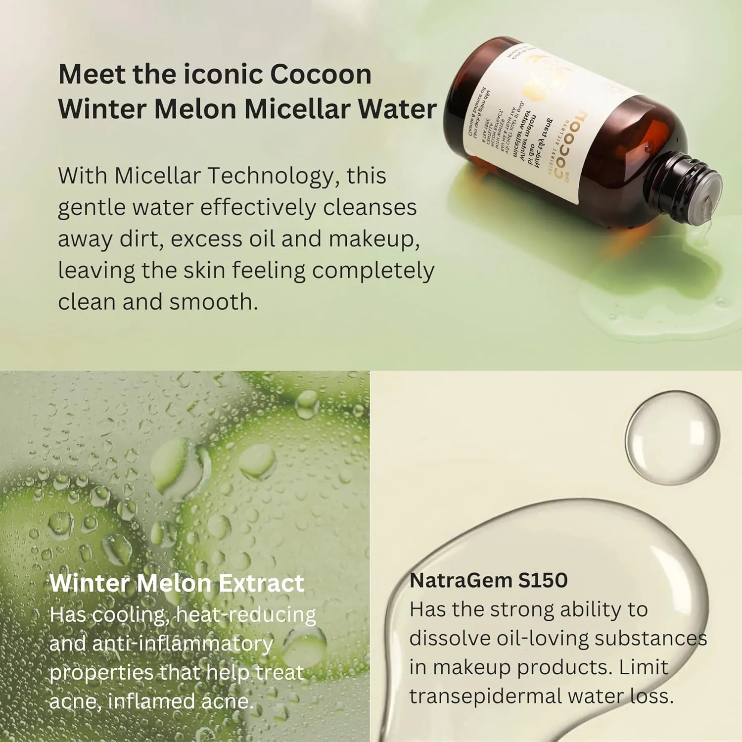 Winter Melon Mega Cleansing Set (SAVE 40%): 1x Micellar Water 16.9 fl oz, 1x Cleanser 10.5 fl oz, 1x Toner 10.5 fl oz