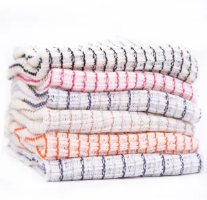 World's Best Kitchen Dish Cloths - Set of 6 Assorted Dishcloths for Washing Dishes - Absorbent Poly Cotton Waffle Weave Dish Rags, Made in USA