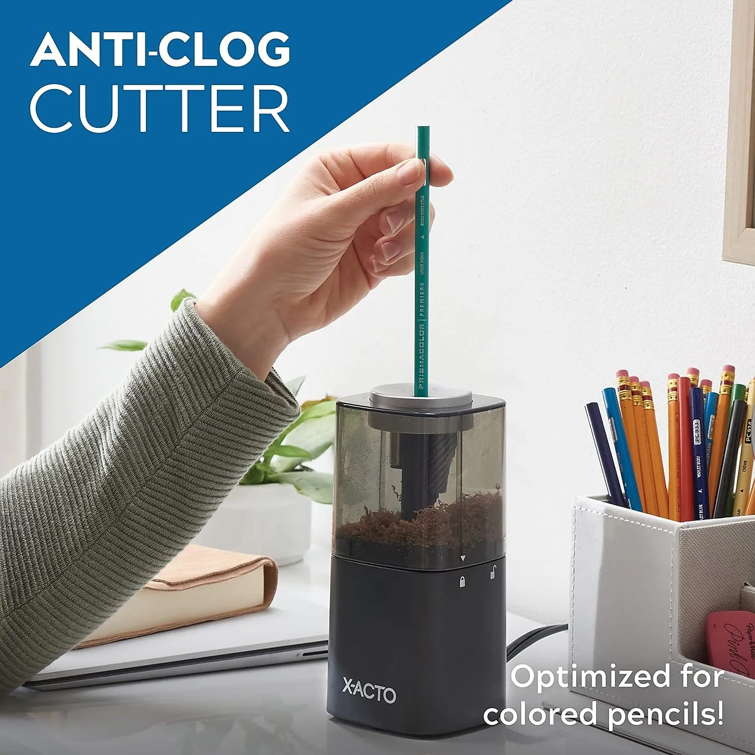 X-ACTO® Powerhouse® Electric Pencil Sharpener, Black