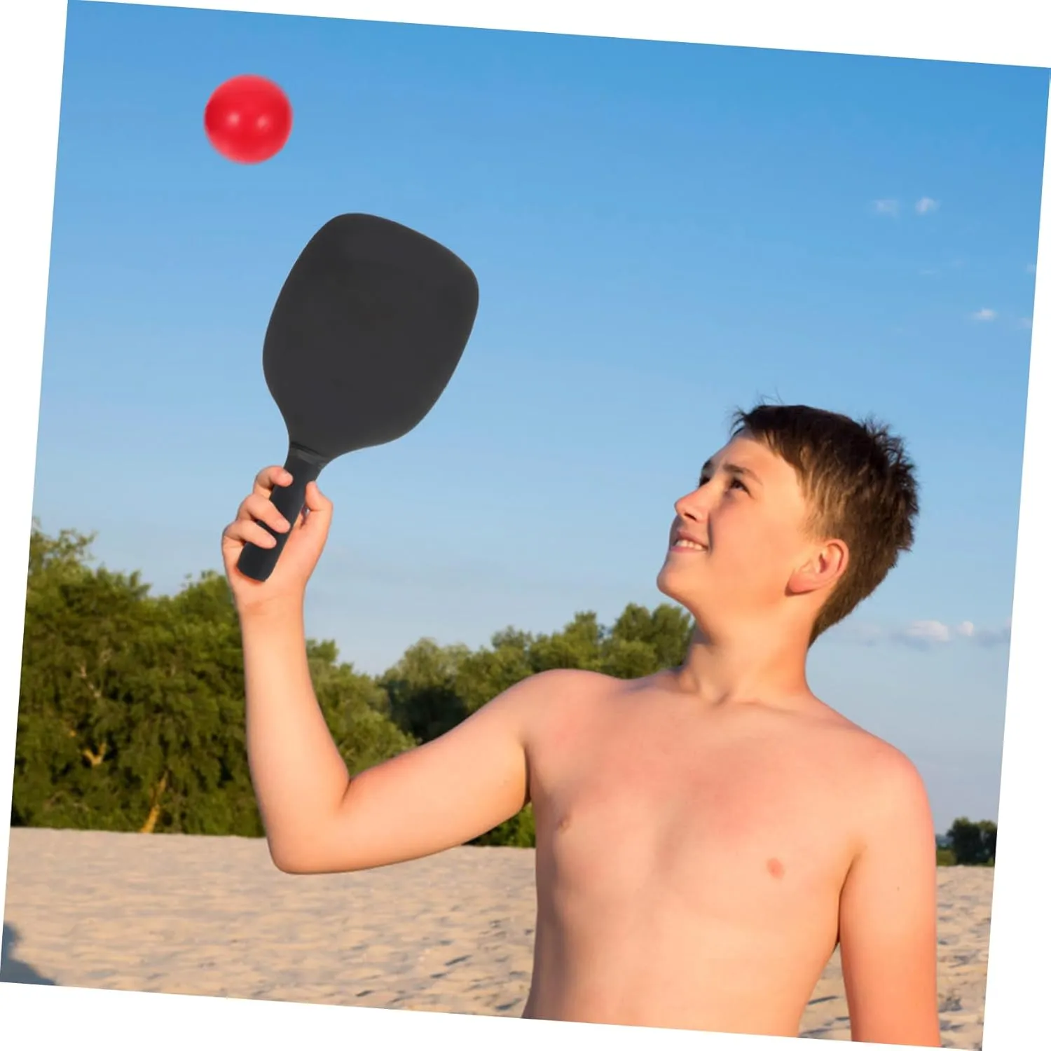 YARNOW Replacement Pu Beach Paddle Balls Beach Ball for Outdoor Games Beginner Friendly for Family Fun *