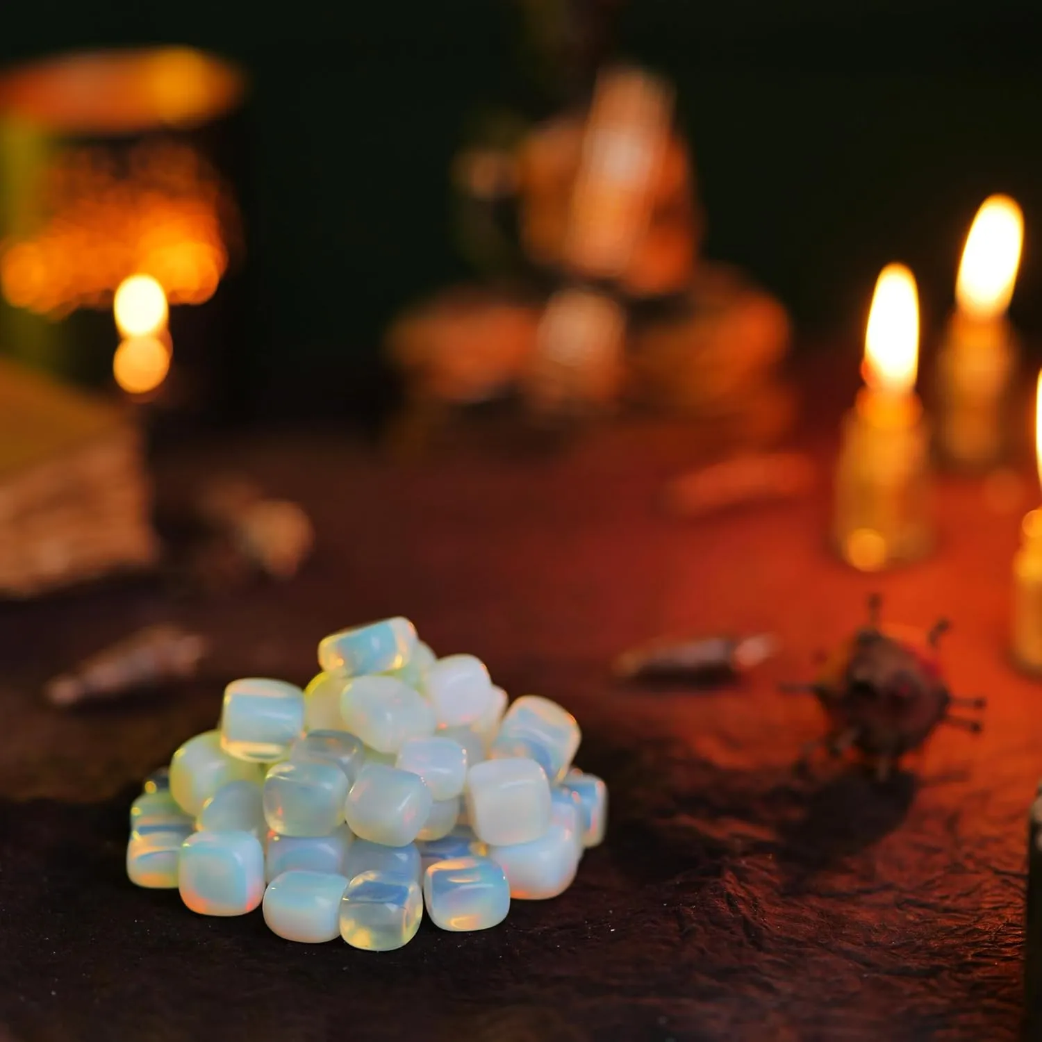 YATSKIA Opalite Bulk Crystals and Stones, Tumbled Stones, Gemstones, Crystals Bulk, Polished Rocks, Gem Stones, Crystal Rocks, Polished Stones, Piedras, Colored Rocks for Spiritual Connection 1 LB