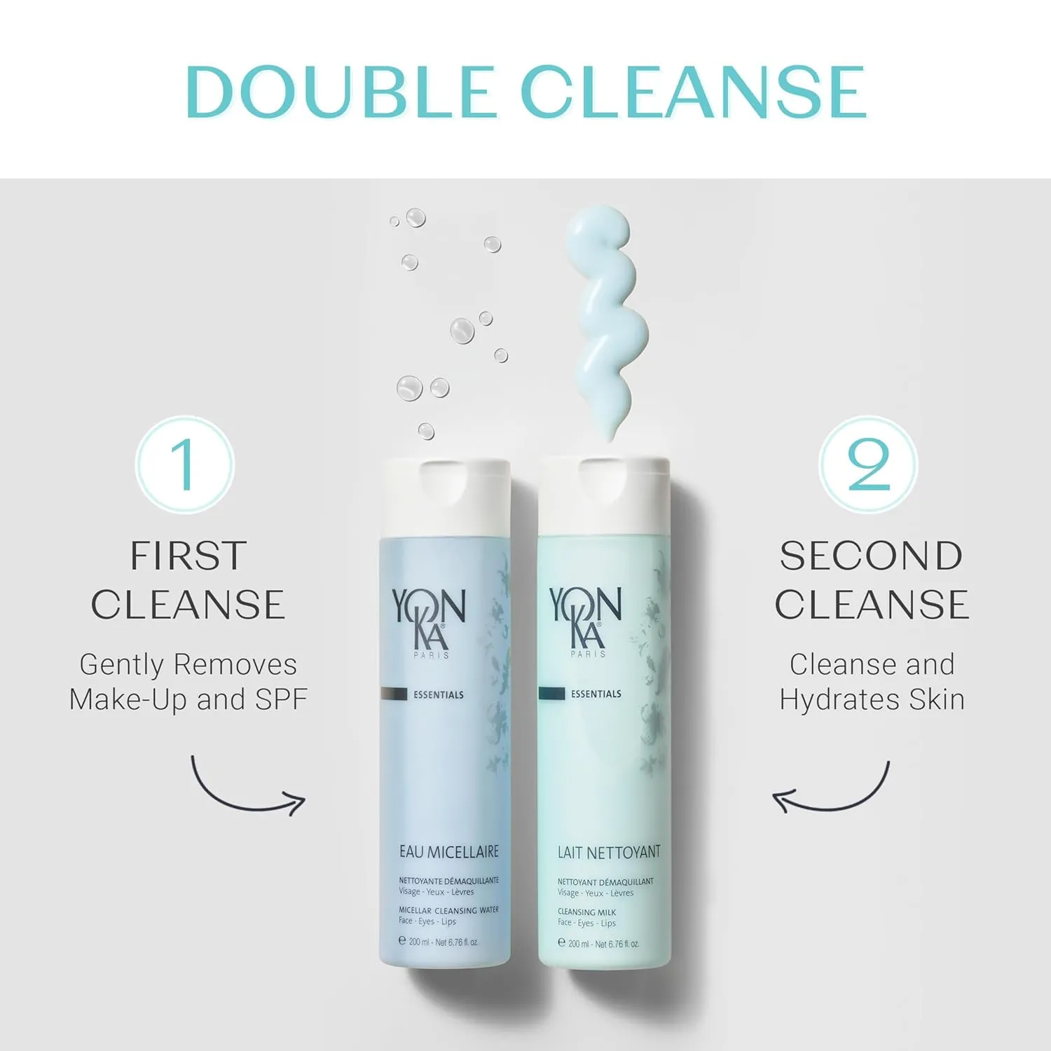 Yon-Ka Eau Micellaire (200ml) Micellar Water and Cleansing Makeup Remover, Gentle Face Wash with Rose and Chamomile to Remove Impurities and Hydrate, All Skin Types, Paraben-Free