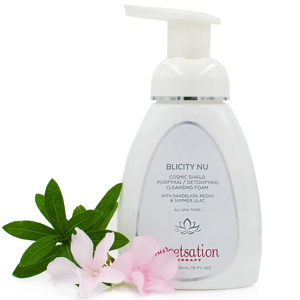 YUNASENCE BLICITY NU Cosmic Shield Purifying Detoxifying Cleansing Foam, 8oz. All skin types.