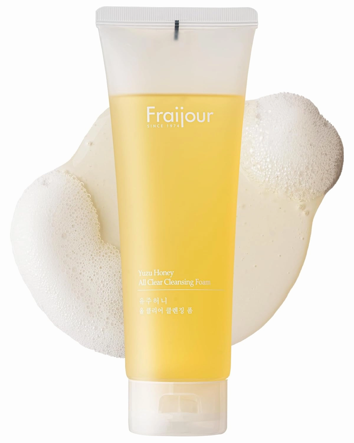Yuzu Honey All Clear Cleansing Foam – Korean Gel Face Wash with Honey, Propolis & AHA, Gently Removes Makeup & Impurities, Hydrating Low pH Cleanser for Sensitive Skin, 8.45 fl.oz.