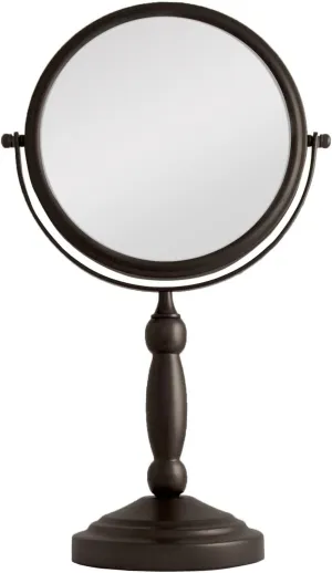 Zadro 9" W x 16" H Round Non-Lighted Makeup Mirror 10X 1X Magnifying Makeup Mirrors Rotating Head Makeup Mirror for Desk