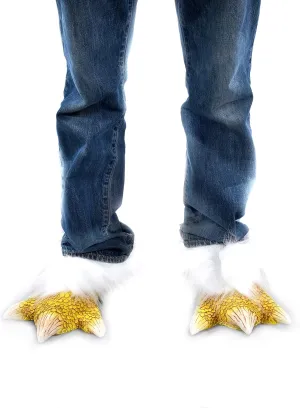 Zagone Studios Mens | Women's Yellow Chicken Bird Feet with White Faux Fur, one Size fits Most