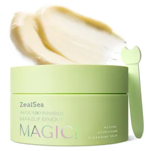 ZealSea Makeup Remover Cleansing Balm: Deep Cleaning Facial Cleanser Natural Gentle Makeup Removing Balm Melting Balm to Oil for Face Eye Lip 3.5 Oz