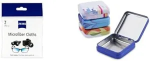 ZEISS Jumbo Microfiber Cloths with ZEISS Carrying Tins, 2 Cloths and 4 Tins