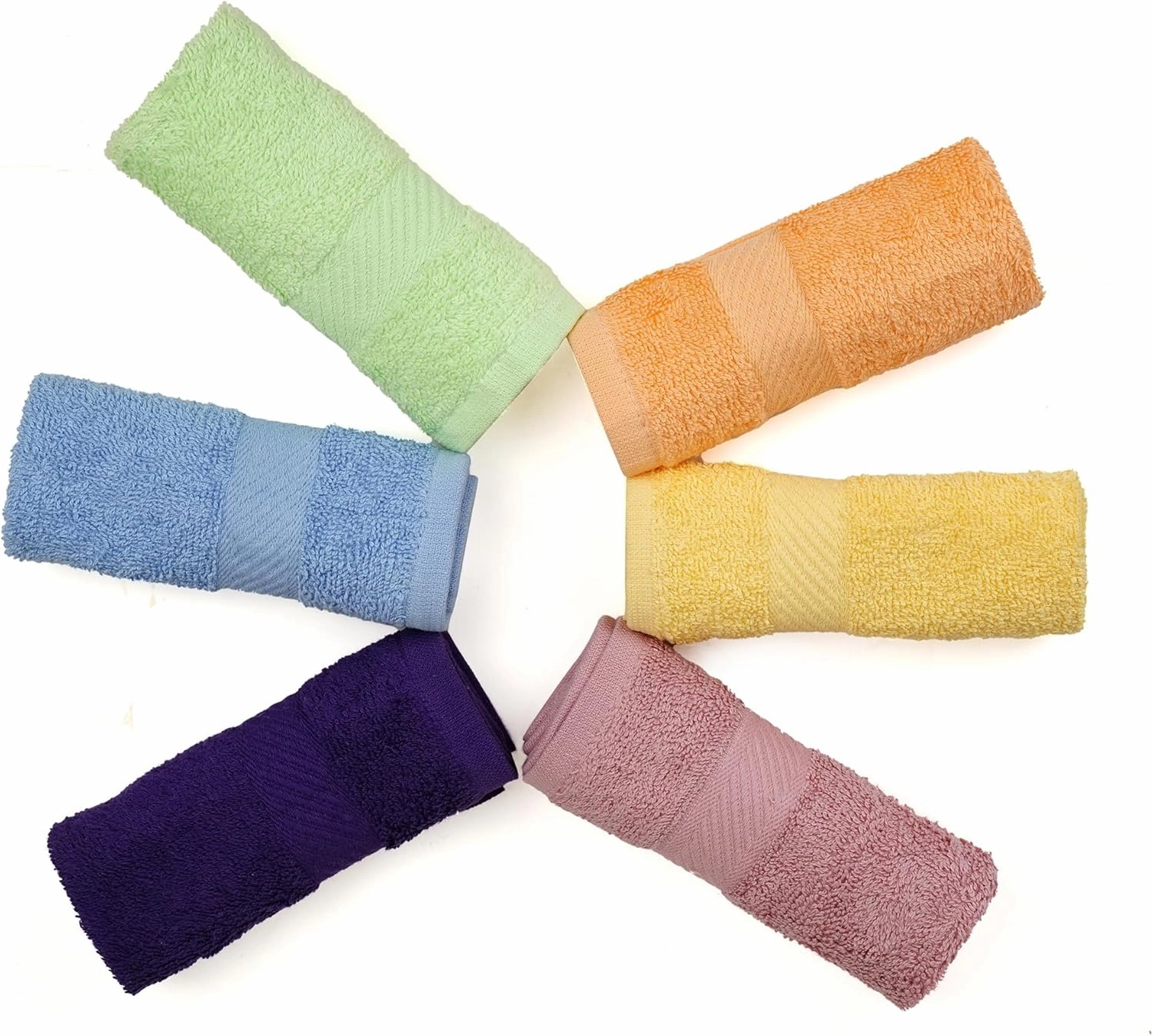 ZUPERIA 100% Cotton Bath Wash Cloths 12 Pack - 12" x 12"- Highly Absorbent Soft Washcloths for Face, Gym Towels, Hotel Spa Quality, Reusable Multipurpose Towels (Bright Colors)