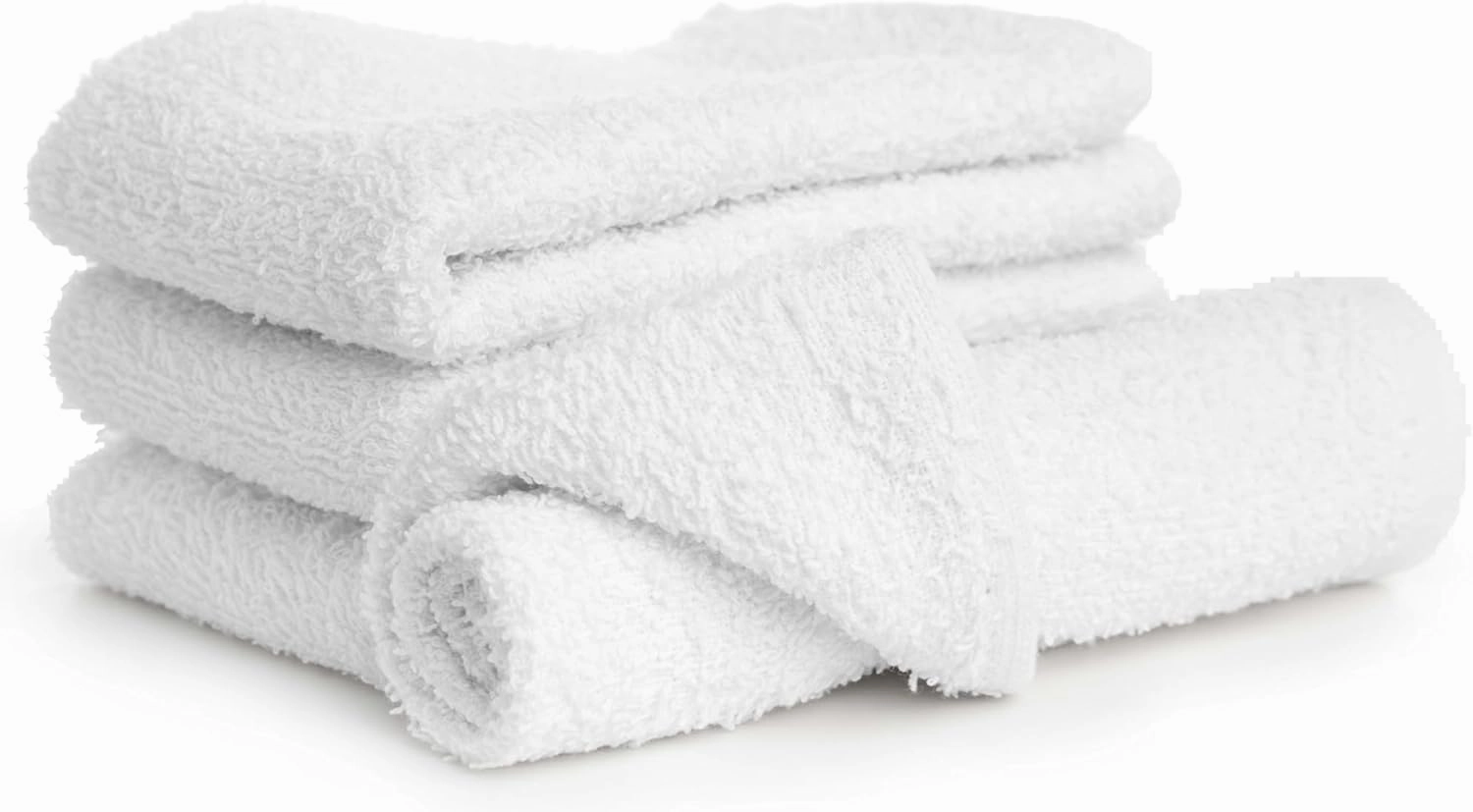 ZUPERIA 100% Cotton Terry Towels Cleaning Cloths, Pack of 50 (12" x 12") Multipurpose, Highly Absorbent, Reusable Cotton Rags, White Bar Towels & Cleaning Rags for Everyday Usage (White)